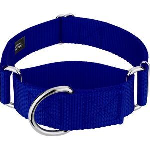 Country Brook Petz HossFit Jr Wide Training Martingale Dog Collar Blue Large